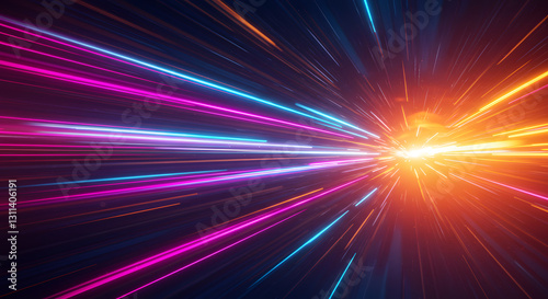 Vibrant Abstract Art Expressing Motion and Energy