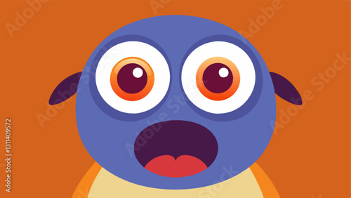 WideEyed Expression The character features oversized round eyes with a glimmer of surprise each one filled with shiny highlights. The eyebrows are raised high dramatically arching