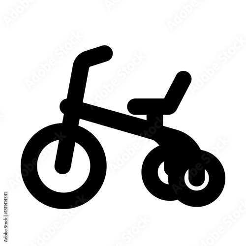 tricycle outlined black style