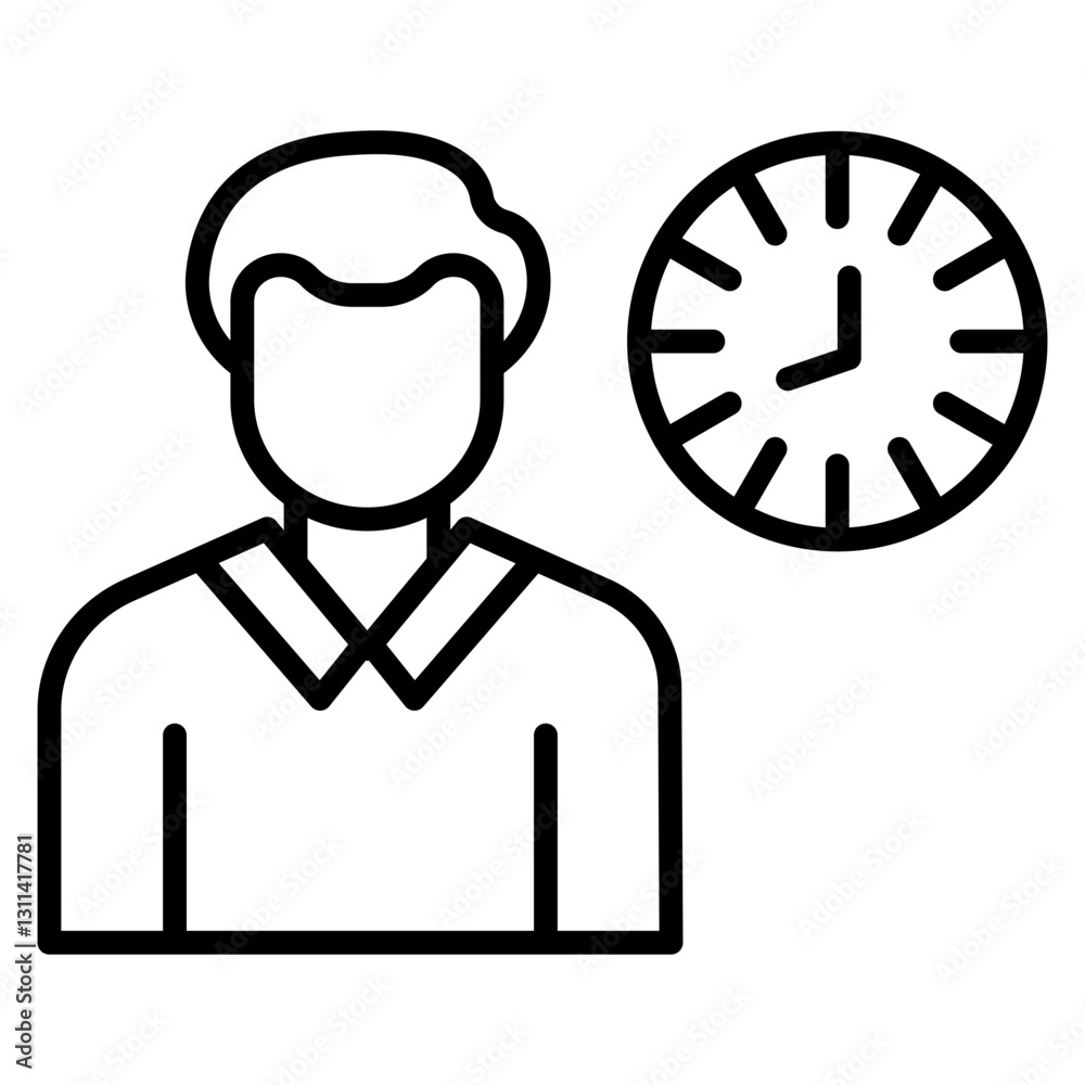 Obraz premium Alone Time Icon
