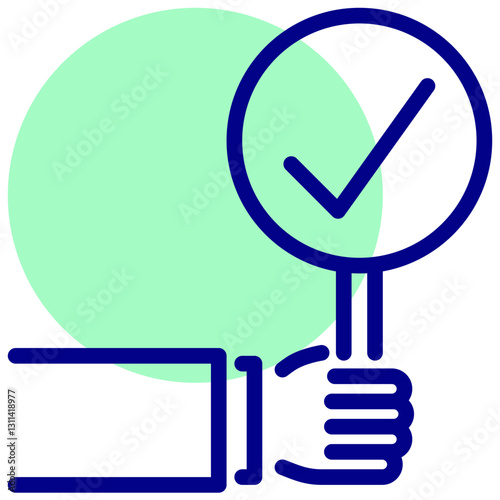 approve vector mixed outline icon