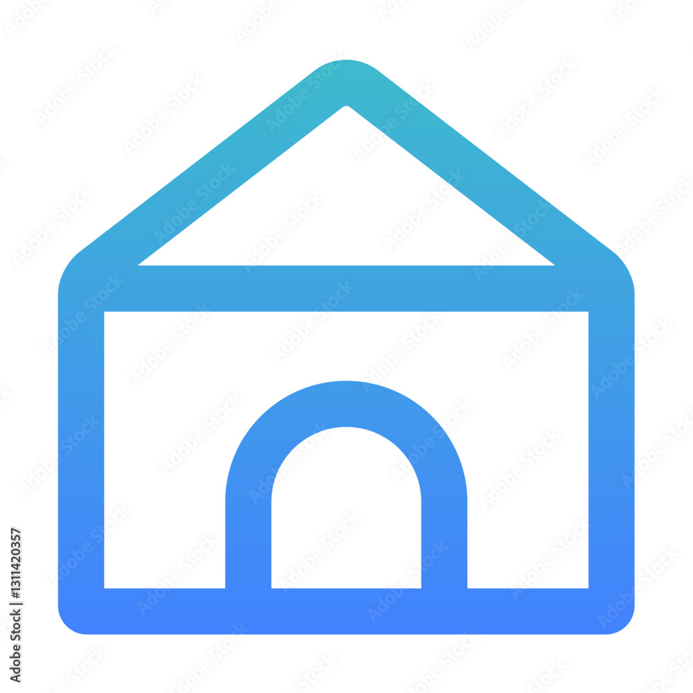 building block outlined gradient style