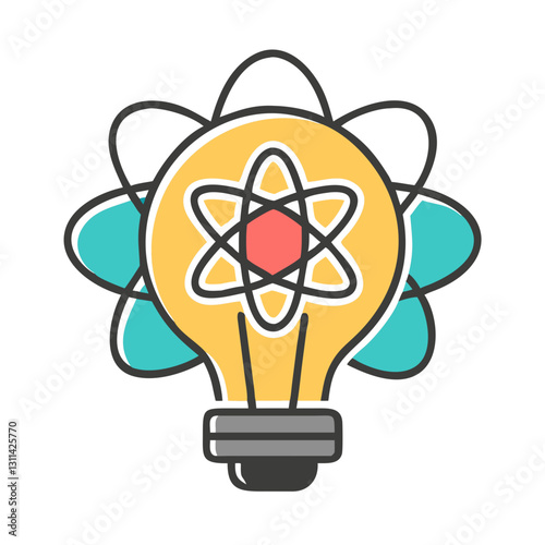 A light bulb based on a simplified model of the atom. Intended for use in scientific and technological applications.