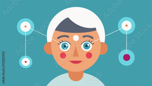 These illustrations can effectively represent the concept of using nanotechnology for antiaging treatments specifically targeting the delicate areas around the eyes.