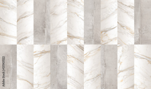 white marble stone and cement texture with blocks pattern
