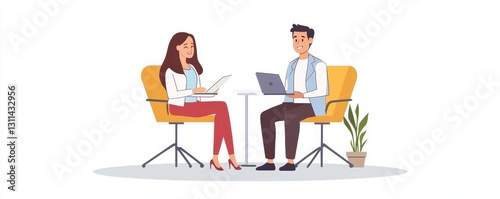 Young Businesspeople Working Together Modern Office Collaboration Teamwork Laptop man woman design  