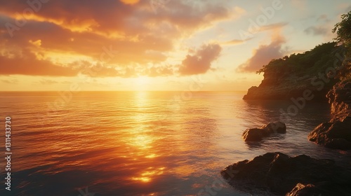 A glowing sunrise over a calm ocean represents hope