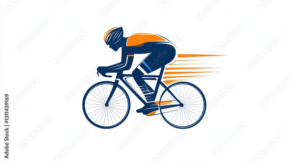 Cyclist in motion, dynamic silhouette, sports image, for website use Cyclist in motion, dynamic silhouette, sports image, for website use