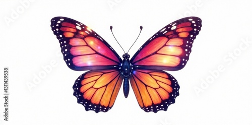 Wallpaper Mural Elegant line art butterfly, isolated on white background , art, butterfly vector Torontodigital.ca