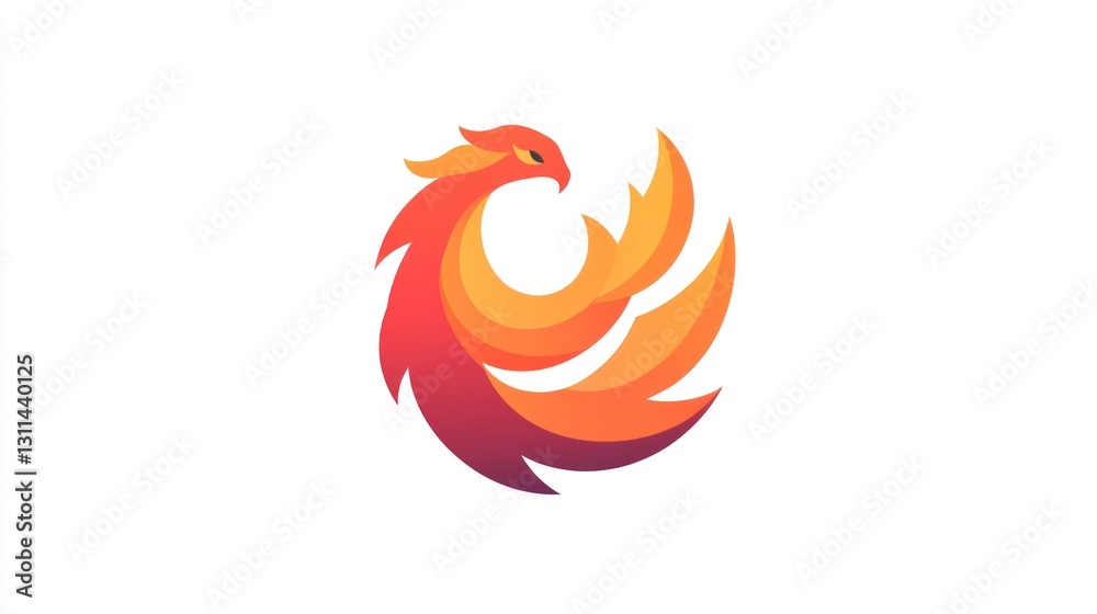Abstract Phoenix Logo Design for Brand Identity Abstract Phoenix Logo Design for Brand Identity