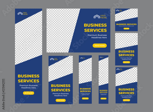 Set of promotion kit banner template design with modern and minimalist concept user for web page, ads, annual report, banner, background, backdrop, flyer, brochure, card, poster, presentation layout