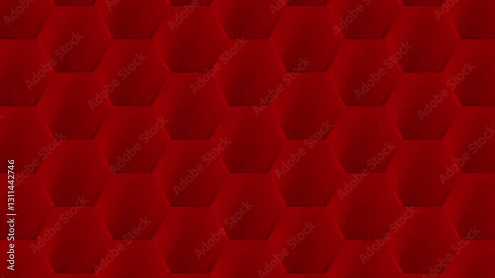 Red hexagonal pattern suitable for modern design projects, backgrounds, textiles, packaging, and geometric themed creative concepts. Great for vibrant visuals.