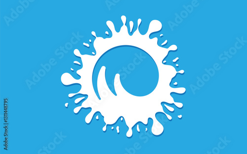 Splash Fresh milk illustration design template