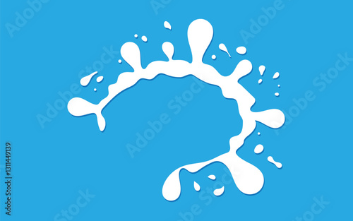 Splash Fresh milk illustration design template