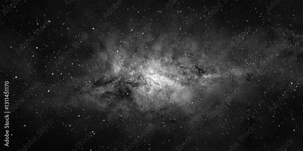 Fototapeta premium Moody black and white representation of a grungy smoky sky.