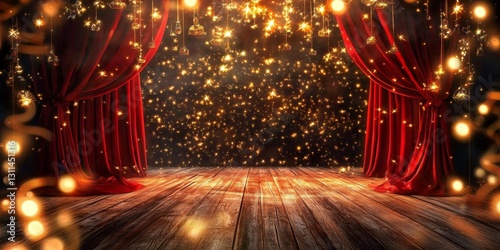 Golden lights illuminate the scene, creating a warm and inviting atmosphere.