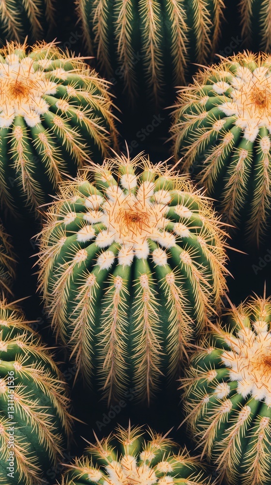 Desert and cactus seasonal concept. Cacti with distinct patterns and textures, showcasing their vibrant colors and spines. Desert and cactus seasonal concept. Cacti with distinct patterns and textures, showcasing their vibrant colors and spines.