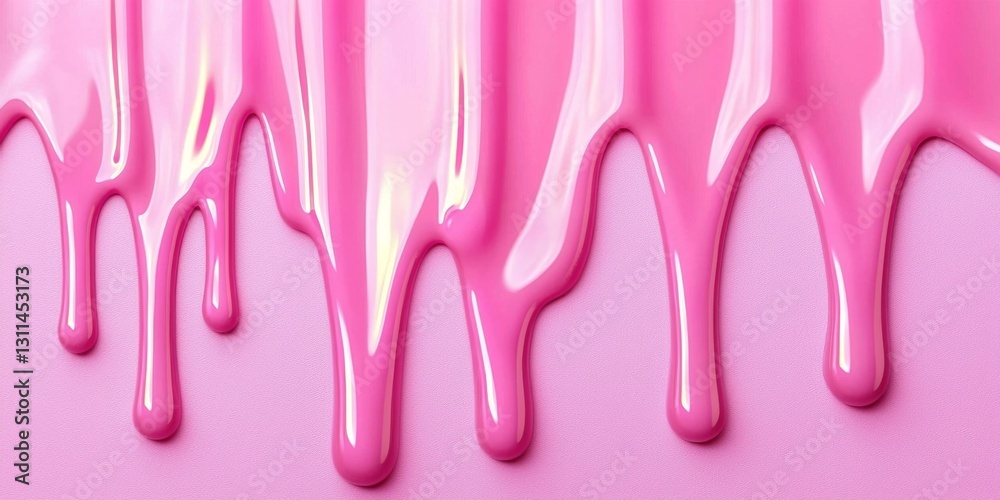 Vivid pink liquid cascading with grace. Vivid pink liquid cascading with grace.