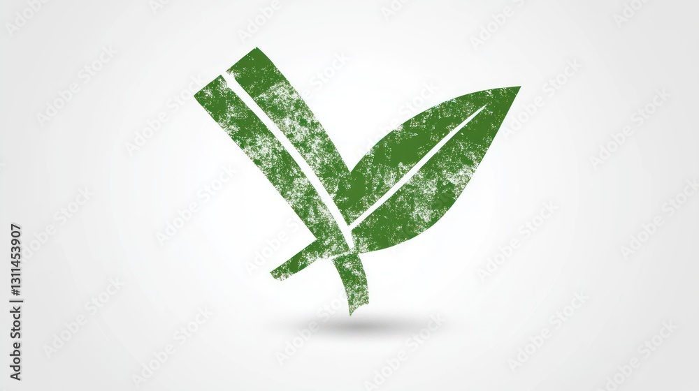 Obraz premium Abstract green leaf graphic design