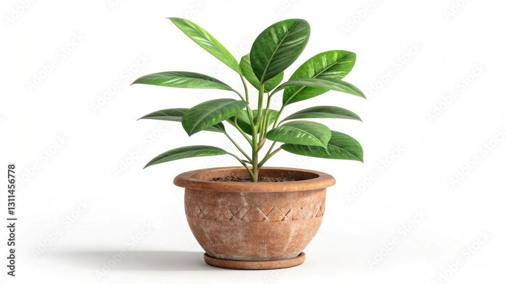 custom made wallpaper toronto digitallush green house plant in decorative clay pot adds touch of nature to any space