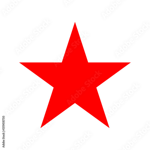Simple red color star icon
