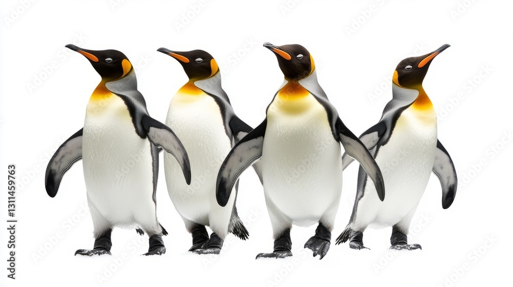 Obraz premium Generic Group Penguins Overview Across Waddling Shore