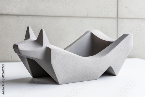 Wallpaper Mural Modern concrete sculpture resembling a stylized dog design Torontodigital.ca