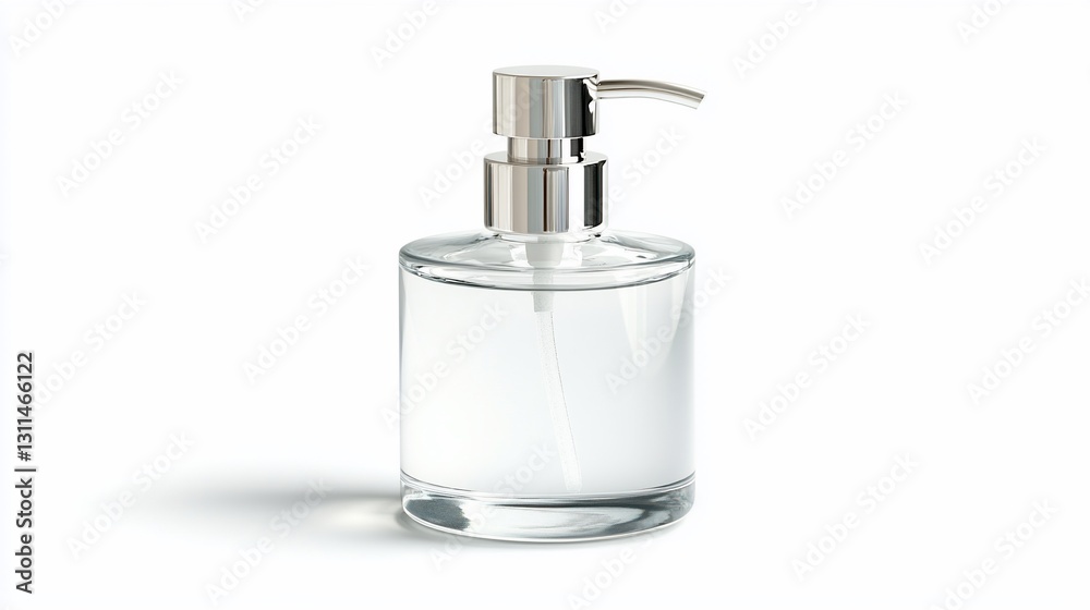 Clear Glass Soap Dispenser on White Background (1) Clear Glass Soap Dispenser on White Background (1)