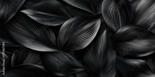 The abstract representation of leaves creates a visually captivating composition.