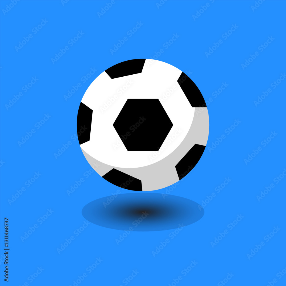 Naklejka premium Clean and Simple Soccer Ball Vector Illustration