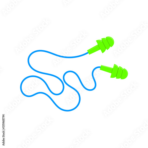 earplug. safety equipment. worker safety equipment. noise reducer. vector illustration