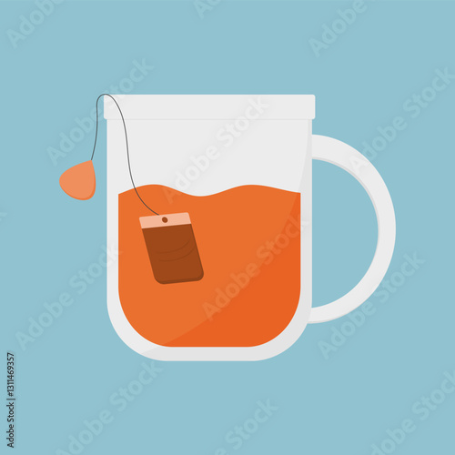 cup of tea. drink theme. vector illustration.