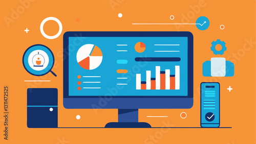 UserFriendly Dashboard An illustration of a computer screen featuring a sleek dashboard that shows transaction analytics including fraud alerts charts and userfriendly navigation.