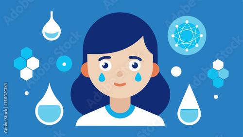 These illustration concepts highlight the role of nanotechnology in enhancing deep hydration treatments in skincare.
