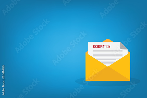 Professional write resignation letter to quit job or inform to leave company, change new job or notify boss, manager of dismissal concept, resignation email.	