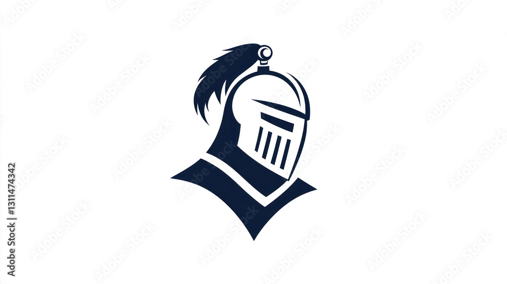 Silhouette of a Knight's Helmet. Possible use Logo or graphic design element Silhouette of a Knight's Helmet. Possible use Logo or graphic design element