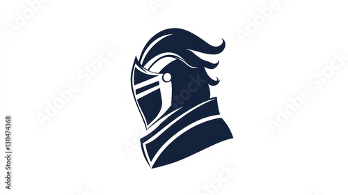 Medieval Knight's Helmet Silhouette photo