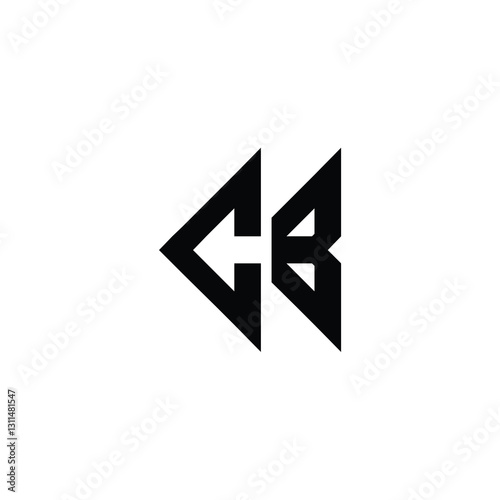 CB monogram logo design letter text name symbol monochrome logotype alphabet character simple logo