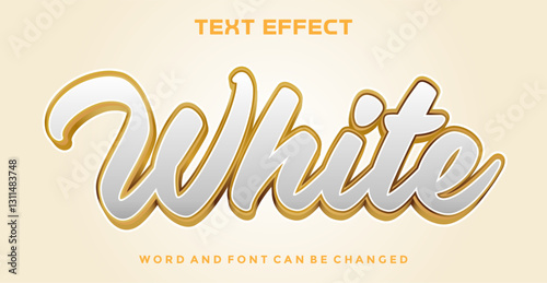 White editable text effect