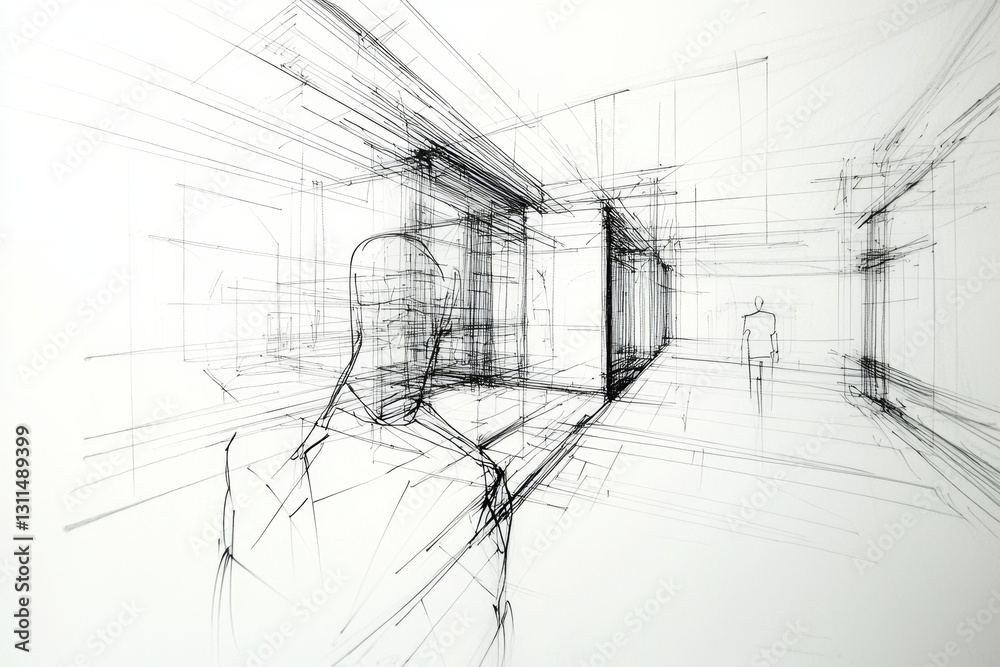 Obraz premium A visual representation highlighting the dynamics of a wire frame.