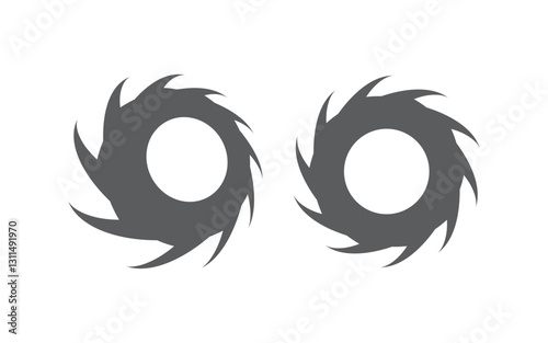 Industrial Vortex illustration icon Logo design template