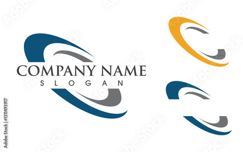 Faster swoosh Concept Logo Business design Template