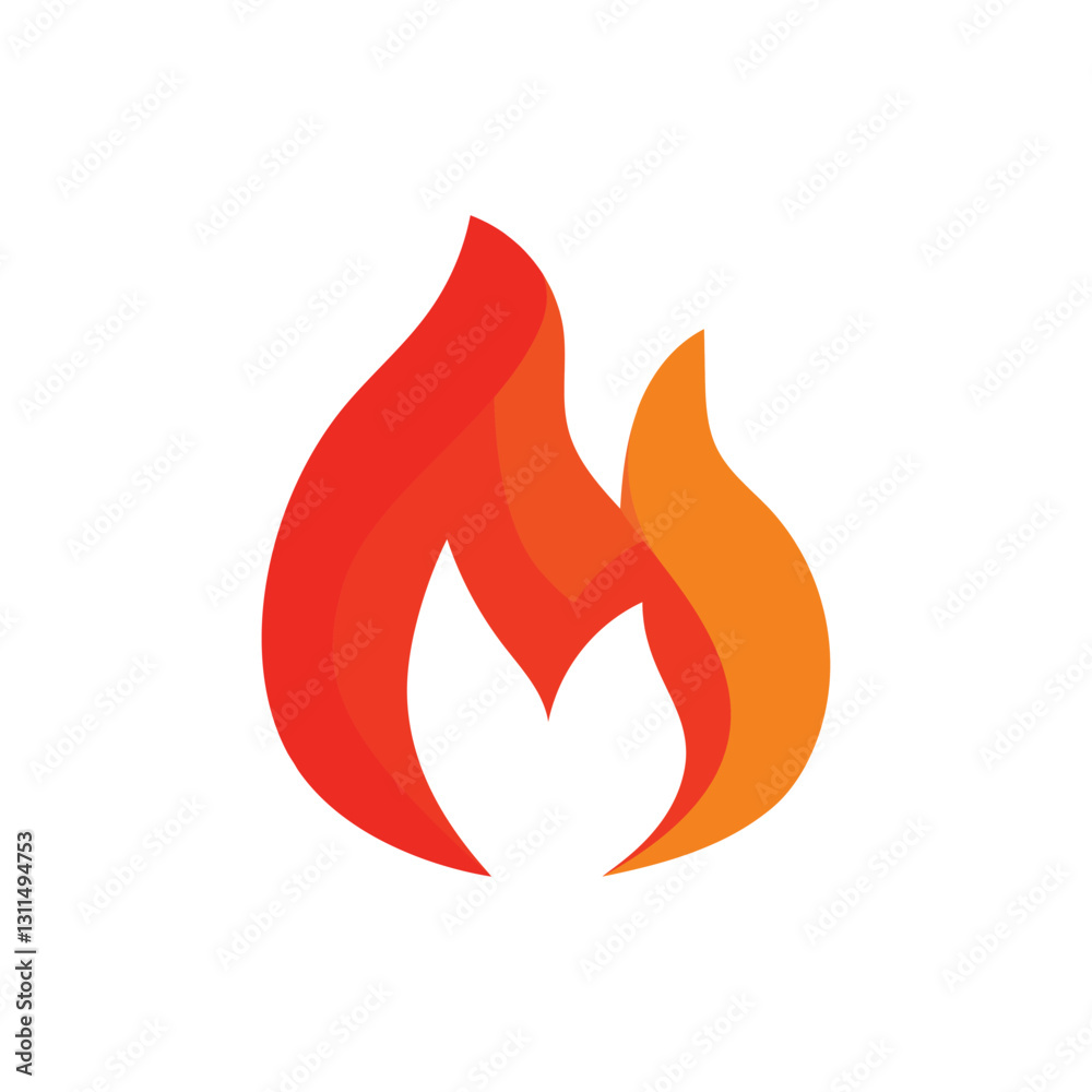 Fire or flame icon design isolated on white background. Fire or flame icon design isolated on white background.