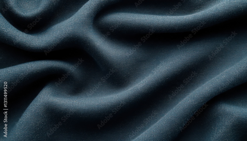 Fototapeta premium Dark Blue Glittering Fabric Texture Background