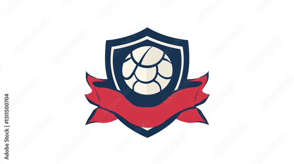 Sport shield emblem, soccer, vector graphic, design Sport shield emblem, soccer, vector graphic, design