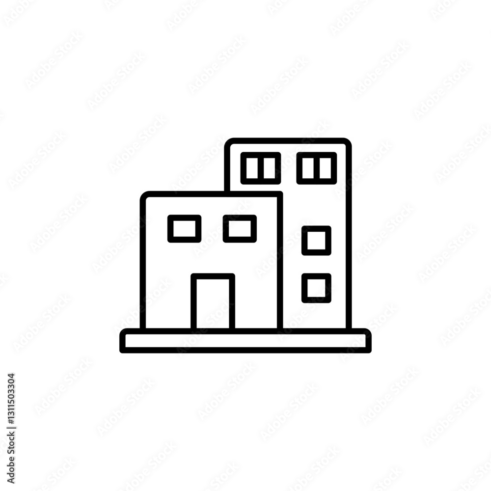 Apartment line icon Apartment line icon