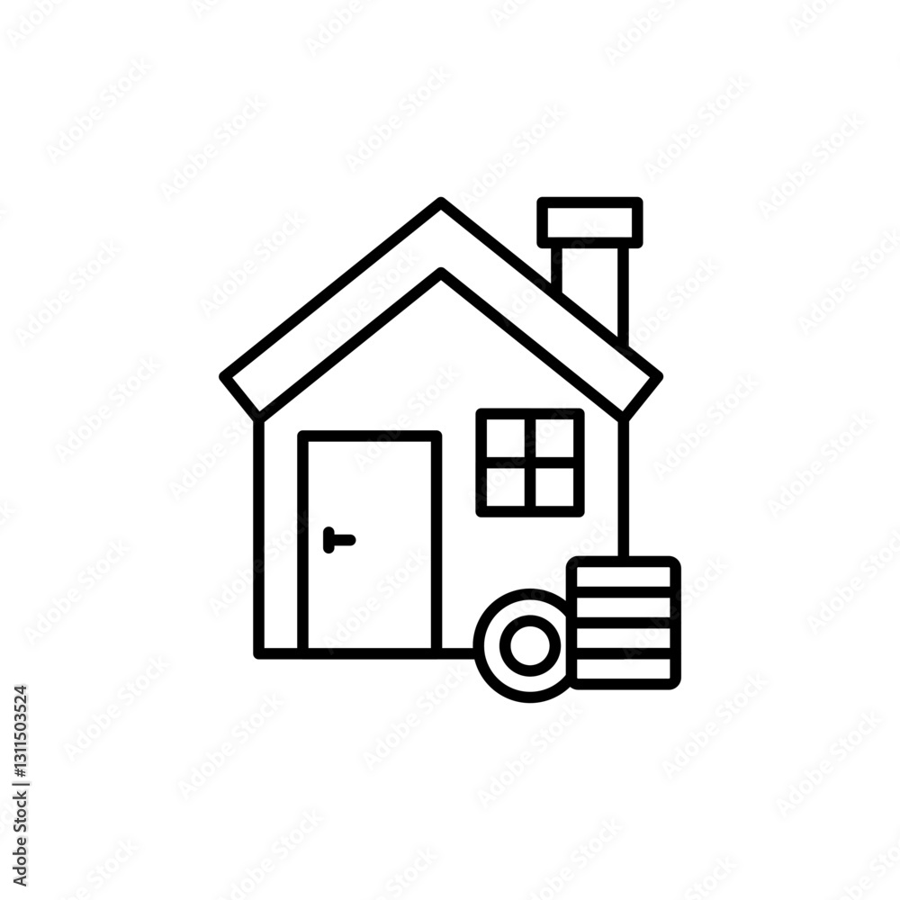 Property Price line icon Property Price line icon