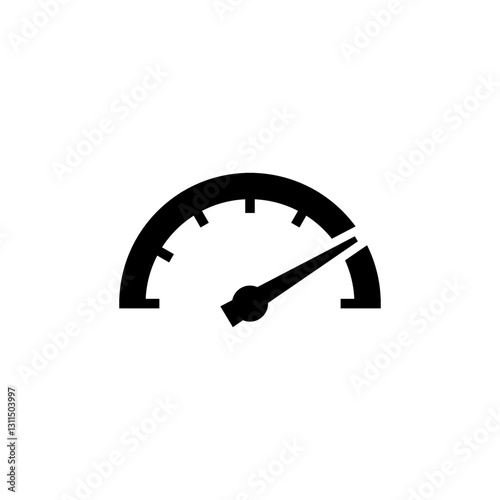 Speedometer icon or speedometer symbol design vector illustration isolated on white background.