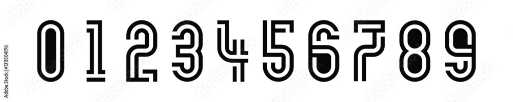 creative collection of number 1 to 10 logo designs. vector illustration with black numbers and white background, abstract numbers creative collection of number 1 to 10 logo designs. vector illustration with black numbers and white background, abstract numbers