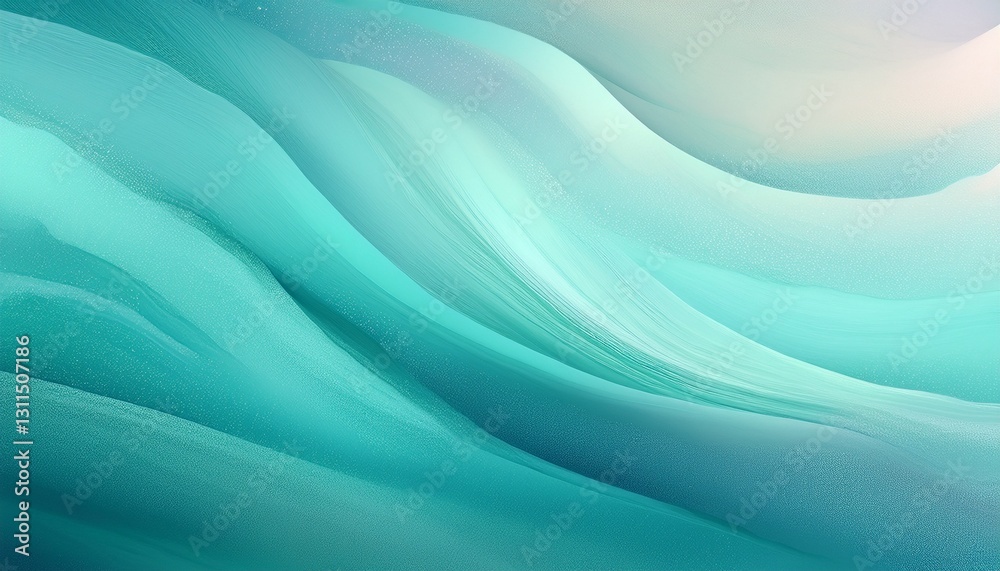 Fototapeta premium Abstract background. Soft Watercolor Cool Gradient BG. Refreshing serene background. Turquoise, mint & lavender cool tones. Gentle watercolor texture. Airy backdrop.